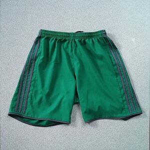 Green Adidas Athletic Men Shorts